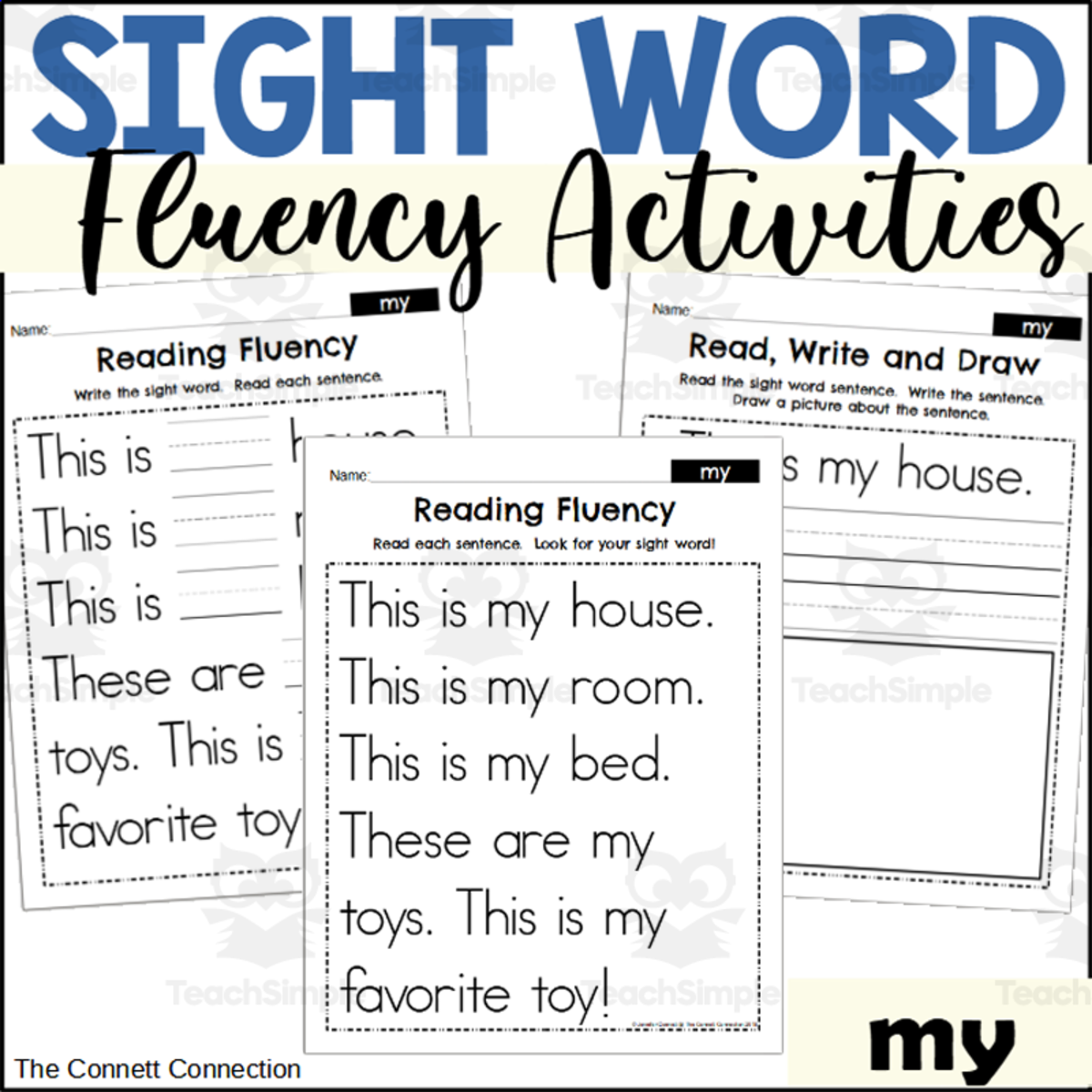 An educational teaching resource from The Connett Connection entitled Sight Words Fluency Packet - my downloadable at Teach Simple.