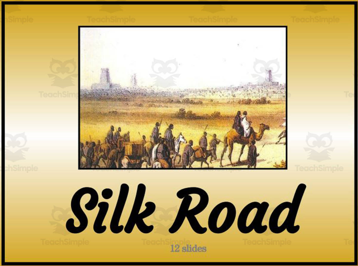 An educational teaching resource from Elementary Resources 4 U entitled Silk Road - PowerPoint downloadable at Teach Simple.
