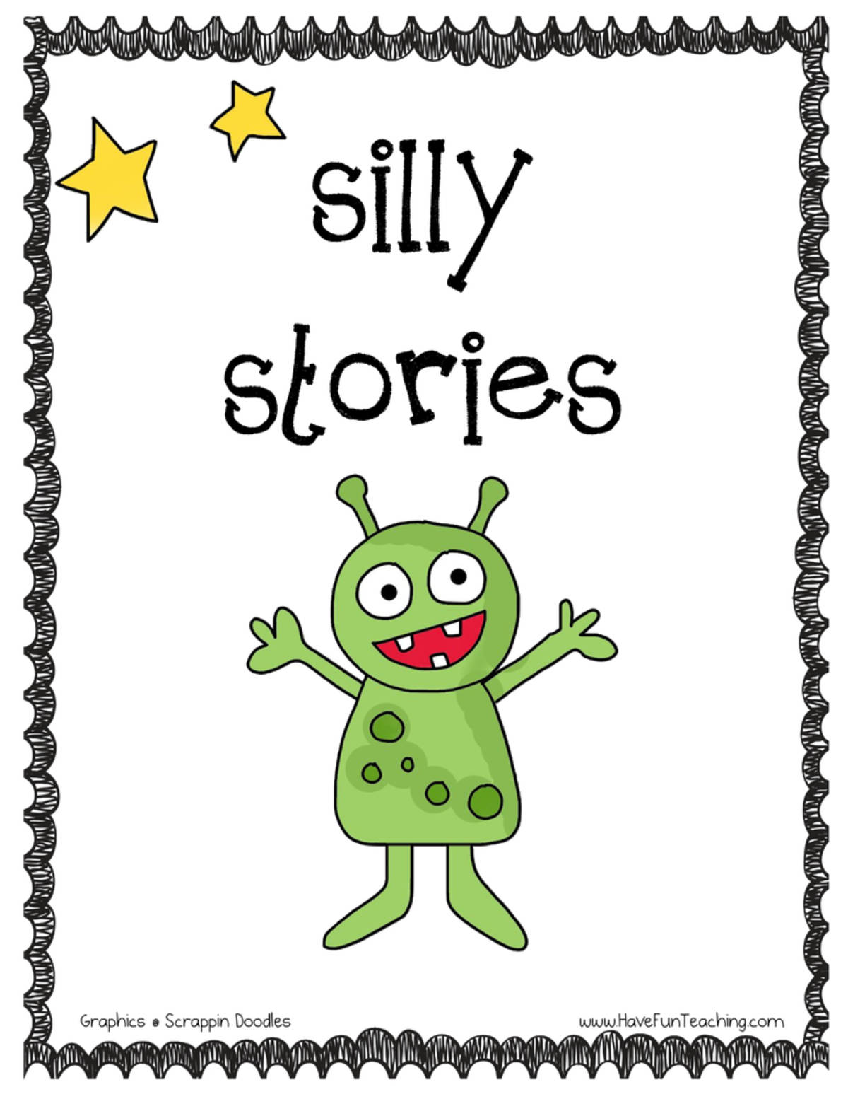 An educational teaching resource from Have Fun Teaching entitled Silly Stories Story Starters downloadable at Teach Simple.