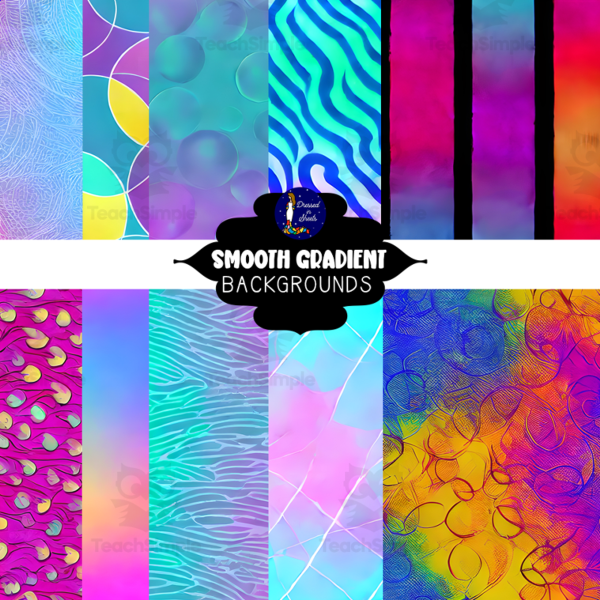 An educational teaching resource from Soumara Siddiqui entitled Smooth Gradient Backgrounds downloadable at Teach Simple.