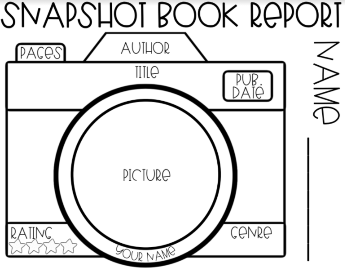 An educational teaching resource from The Simplistic Teacher entitled Snapshot Book Report downloadable at Teach Simple.