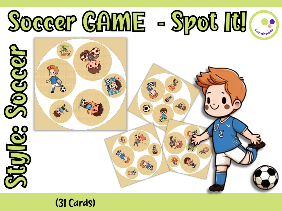 An educational teaching resource from Lernfitness entitled Soccer Game – Find the Match! Spot It! Style with Hand-Drawn Cliparts downloadable at Teach Simple.