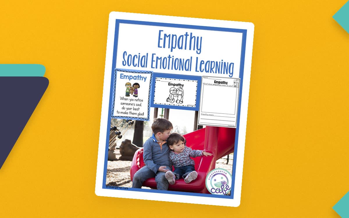 An educational teaching resource from Kindergarten Cafe entitled SEL Empathy Activities – 12-Page Unit downloadable at Teach Simple.