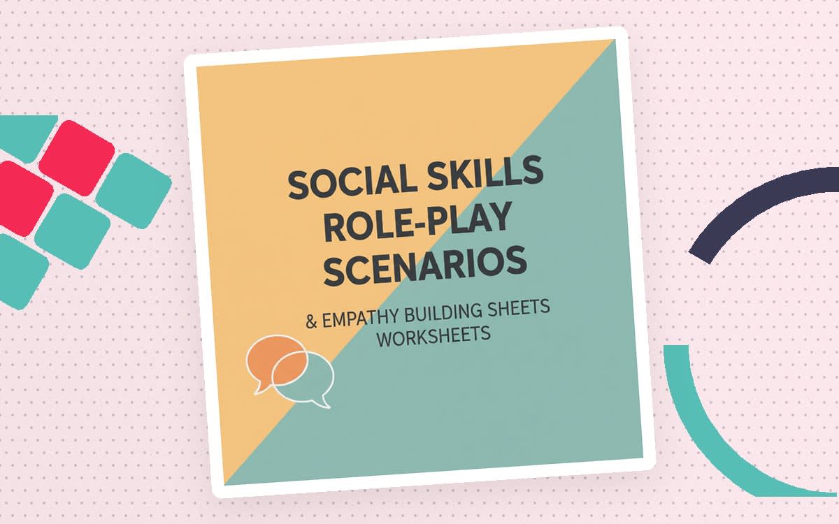An educational teaching resource from Creative Book Store entitled Social Skills Role-Play Scenarios & Empathy Building Sheets downloadable at Teach Simple.