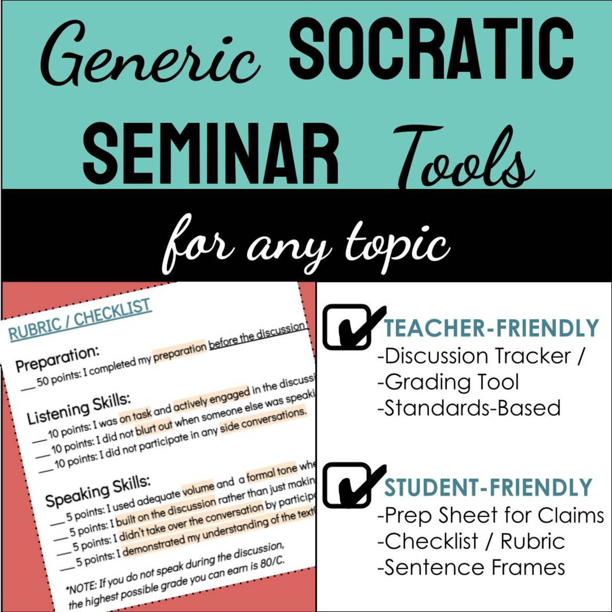 An educational teaching resource from Gerald's Gem entitled Socratic Seminar downloadable at Teach Simple.