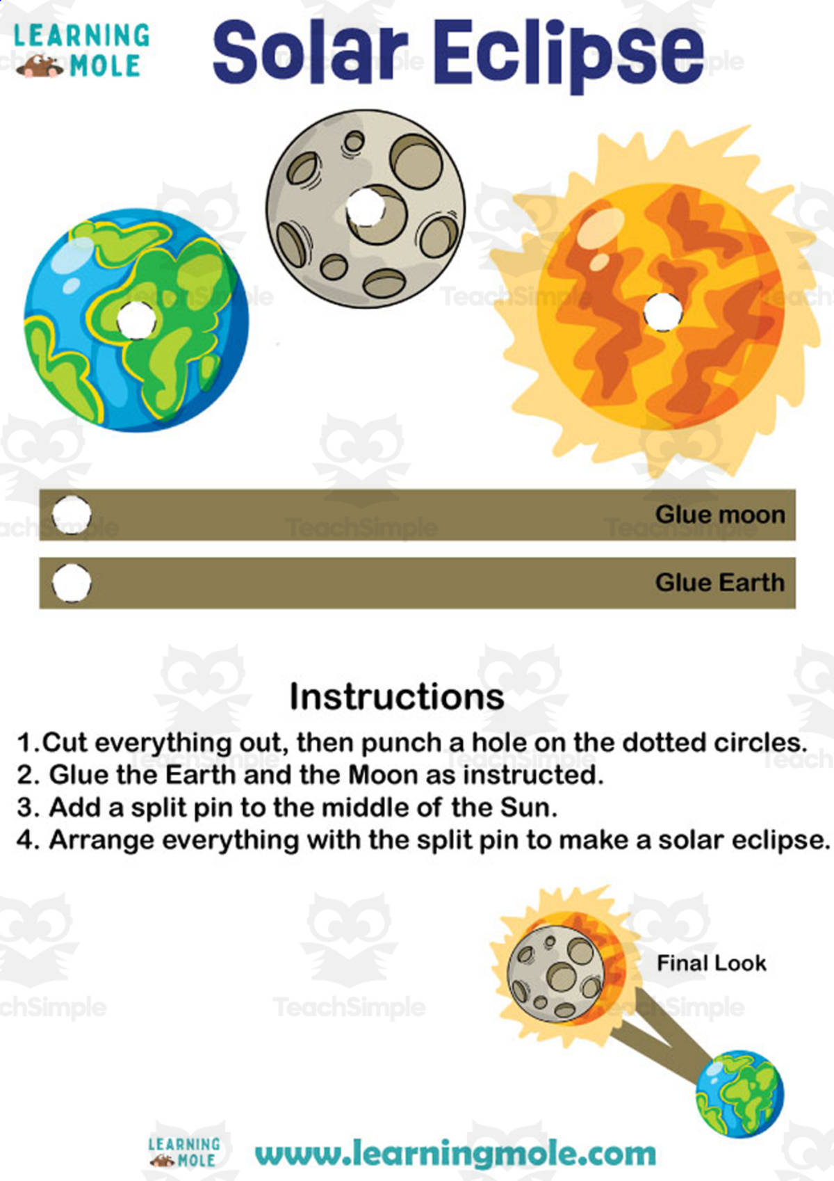 An educational teaching resource from Educational Voice entitled Solar Eclipse Activity downloadable at Teach Simple.