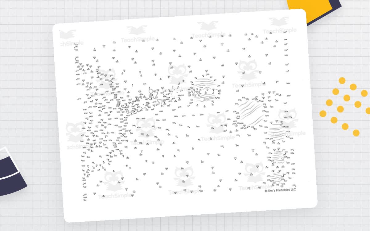 An educational teaching resource from Tim's Printables entitled Solar System Extreme Connect the Dots / Dot-to-Dot PDF downloadable at Teach Simple.
