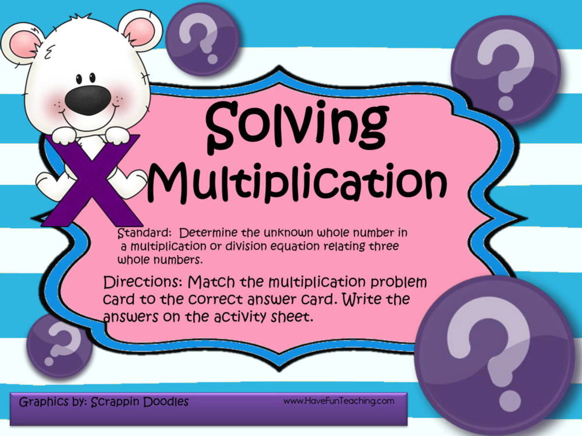 An educational teaching resource from Have Fun Teaching entitled Solving Multiplication Activity downloadable at Teach Simple.