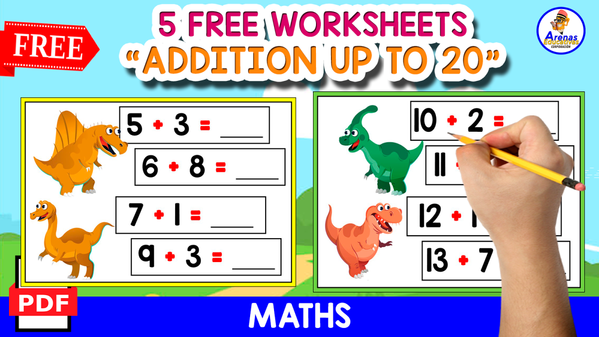 An educational teaching resource from EDITORIAL LAURA EDUCA entitled SOLVING THE ADDITIONS | DINO THEMED | ADDITION UP TO 20 downloadable at Teach Simple.