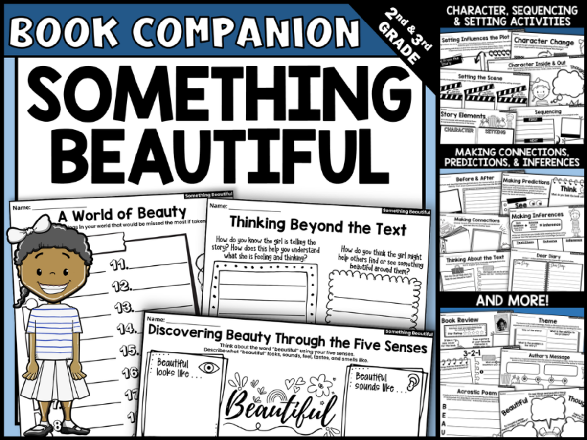 An educational teaching resource from Creatively Gifted entitled Something Beautiful Interactive Read-Aloud Activities downloadable at Teach Simple.