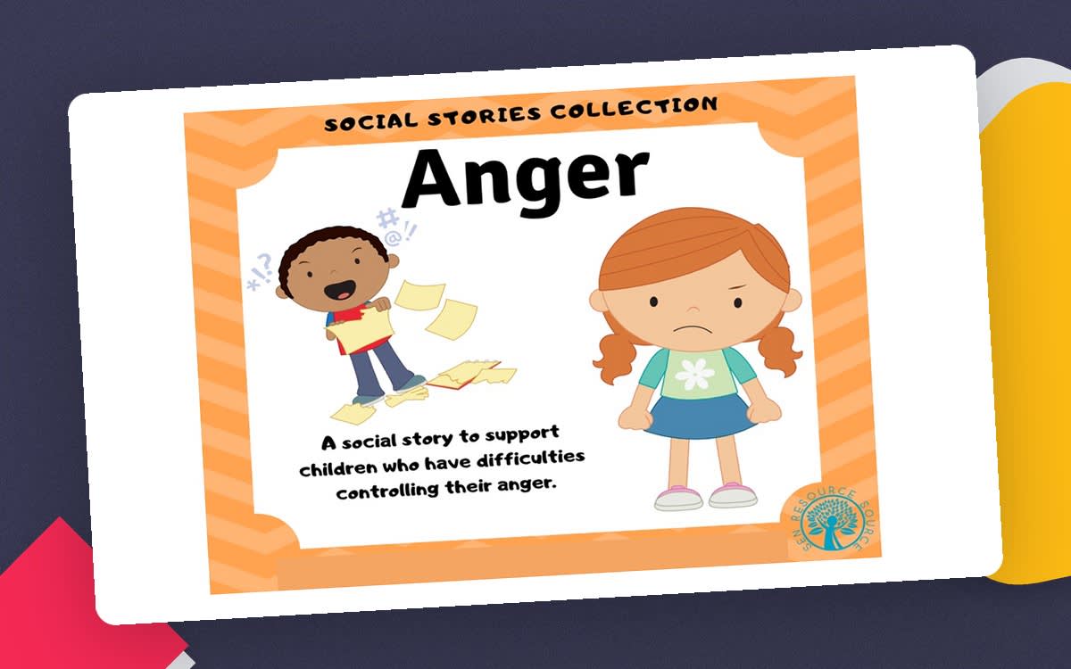 An educational teaching resource from SEN Resource Source entitled Sometimes I Feel Angry - A Social Story About Anger downloadable at Teach Simple.