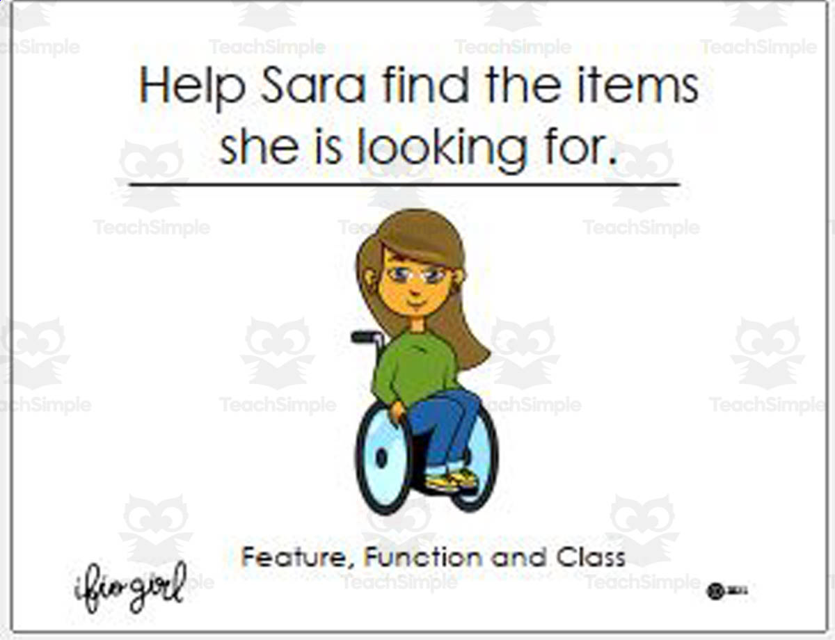 An educational teaching resource from IFIO girl - I'll Figure It Out entitled Sorting activity - by Feature Function and Classification downloadable at Teach Simple.