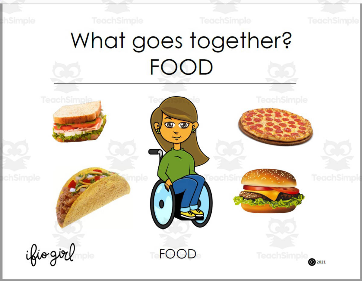 An educational teaching resource from IFIO girl - I'll Figure It Out entitled Sorting What goes together FOOD downloadable at Teach Simple.