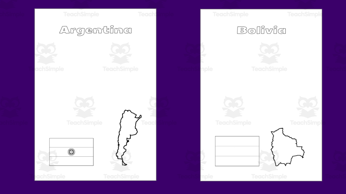An educational teaching resource from TheBrightestKid entitled South America Geography Project Template for MS Word downloadable at Teach Simple.