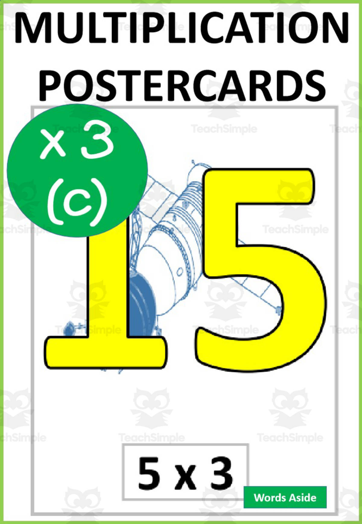 An educational teaching resource from WORDS ASIDE entitled Space Multiplication Repeated Addition Posters x3c downloadable at Teach Simple.