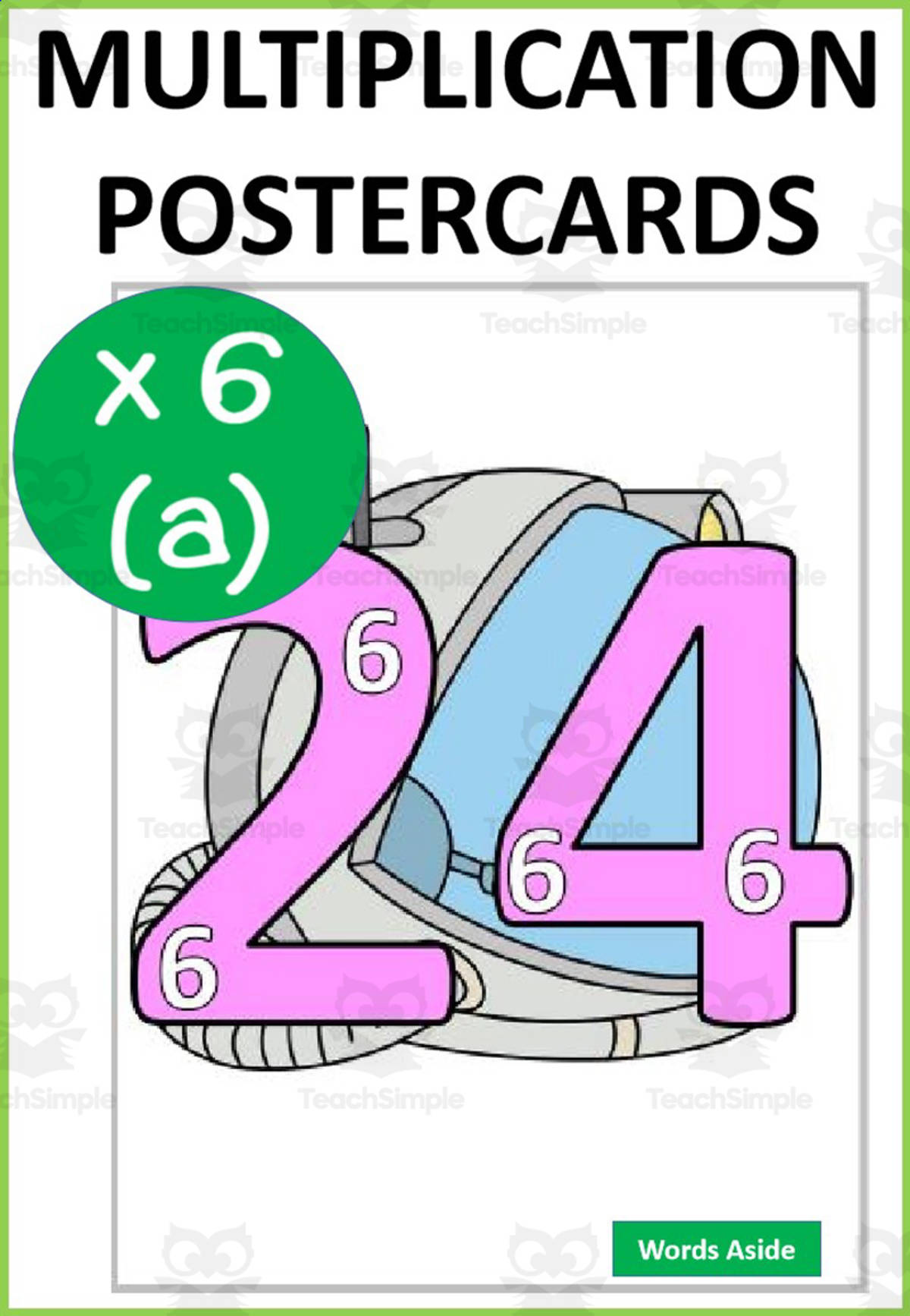 An educational teaching resource from WORDS ASIDE entitled Space Multiplication Repeated Addition Posters x6a downloadable at Teach Simple.