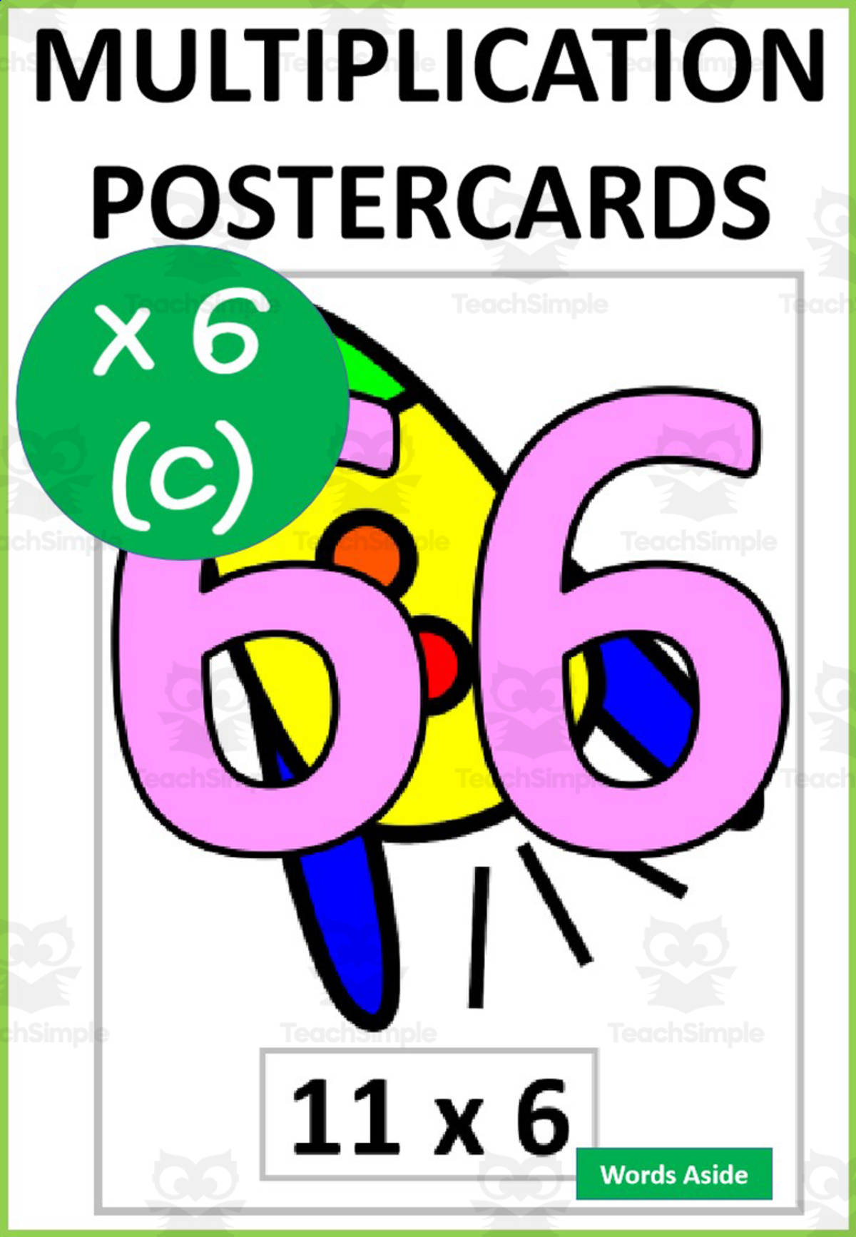 An educational teaching resource from WORDS ASIDE entitled Space Multiplication Repeated Addition Posters x6c downloadable at Teach Simple.