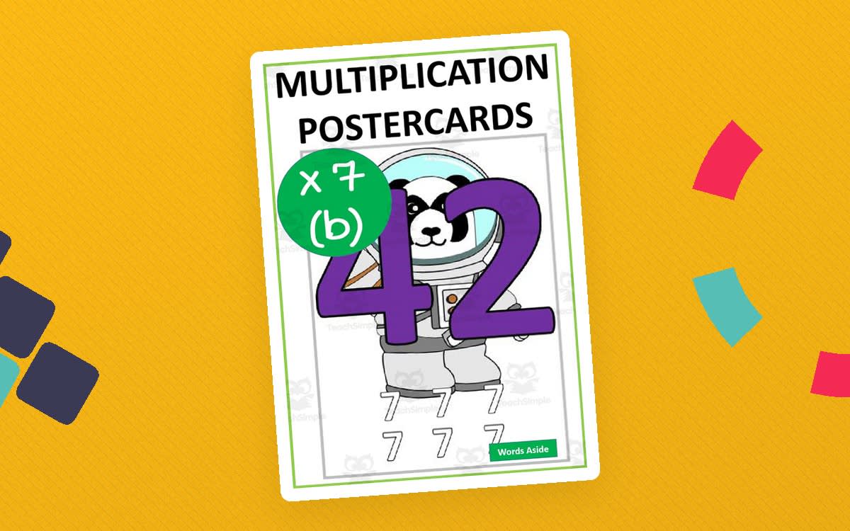 An educational teaching resource from WORDS ASIDE entitled Space Multiplication Repeated Addition Posters x7b downloadable at Teach Simple.