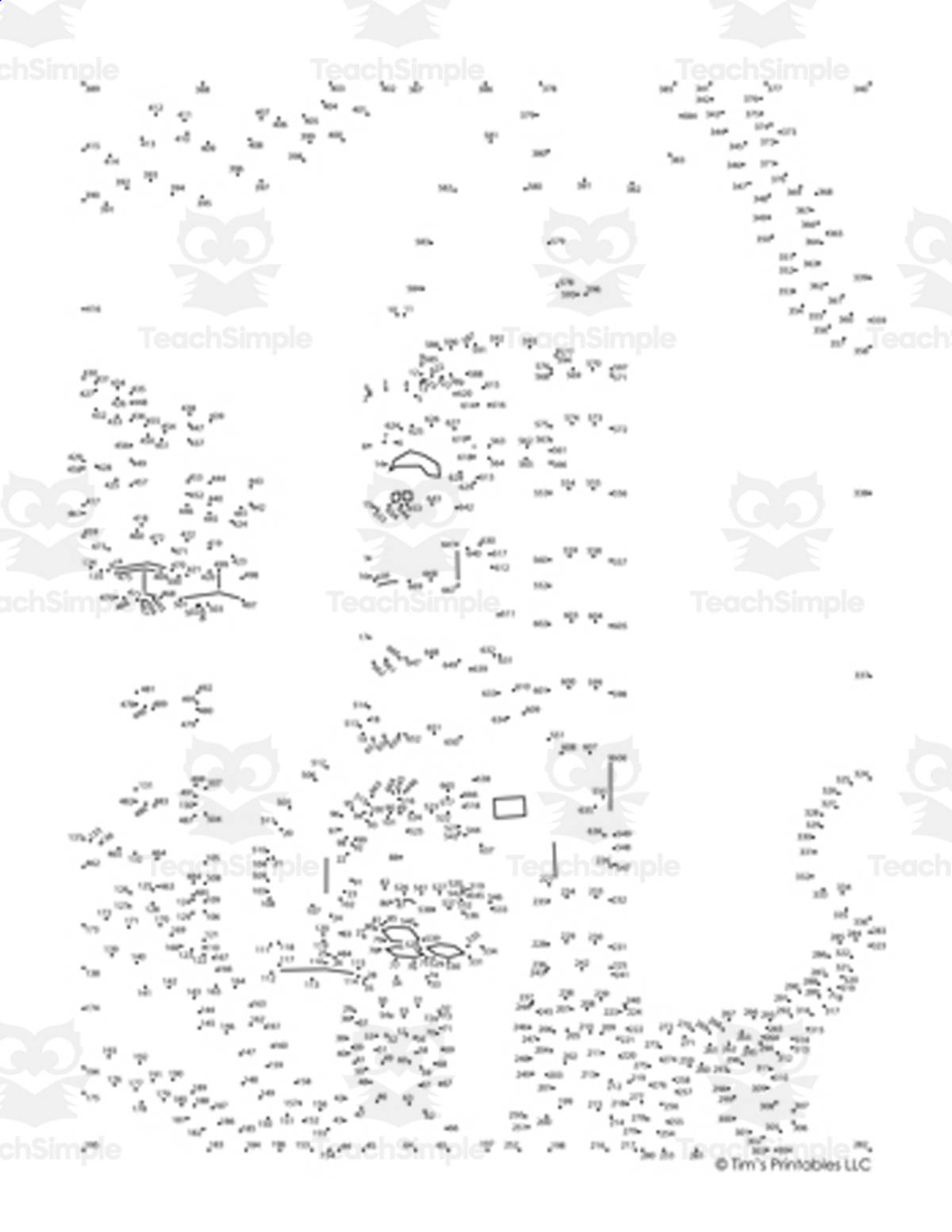 An educational teaching resource from Tim's Printables entitled Space Shuttle Dot-to-Dot / Connect the Dots  PDF - 669 Dots! downloadable at Teach Simple.
