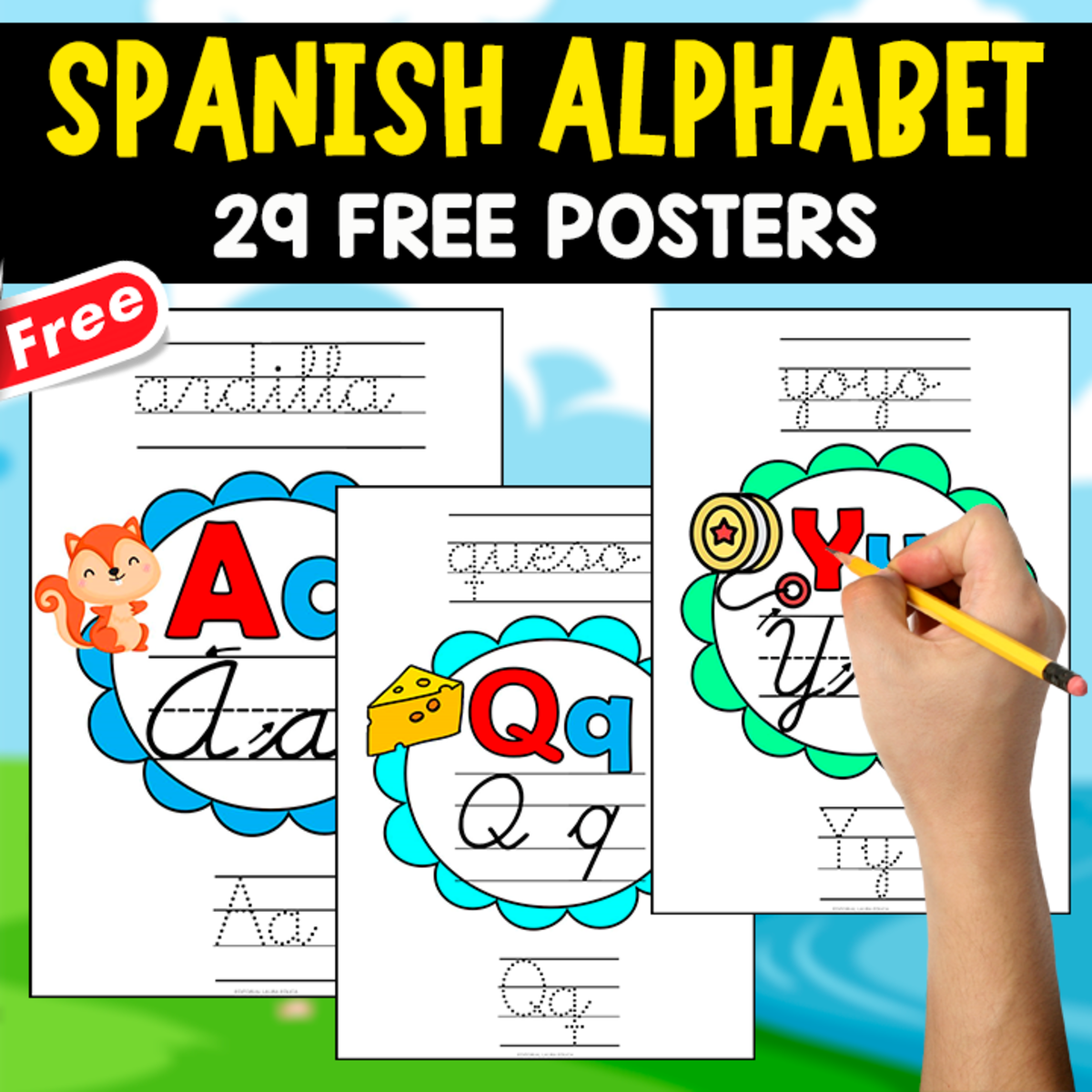 An educational teaching resource from EDITORIAL LAURA EDUCA entitled SPANISH ALPHABET FOR TRACING | FANTASTIC RESOURCE downloadable at Teach Simple.