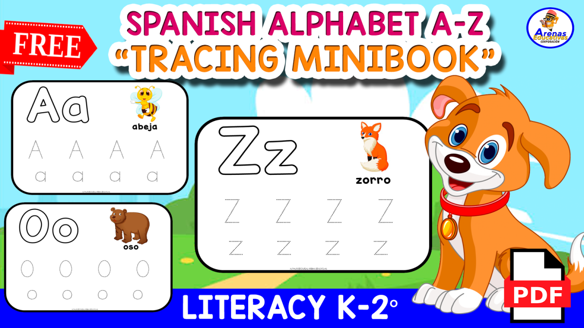 An educational teaching resource from EDITORIAL LAURA EDUCA entitled SPANISH ALPHABET TRACING - Minibook downloadable at Teach Simple.