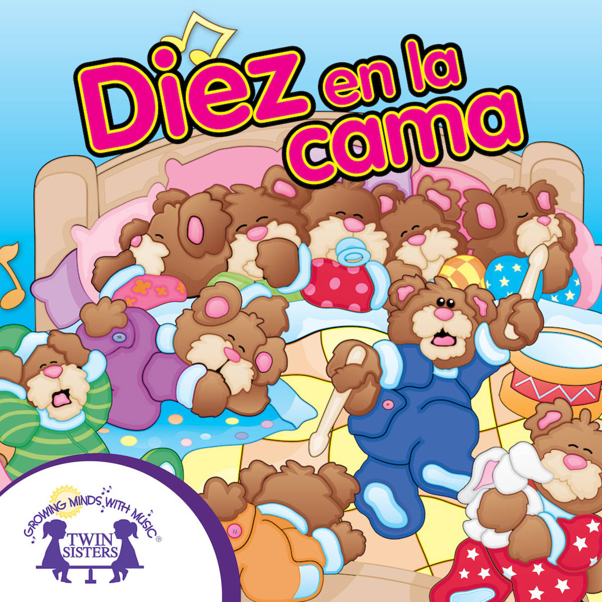 An educational teaching resource from Twin Sisters Digital Media entitled Spanish: Diez En La Cama Audio Book downloadable at Teach Simple.