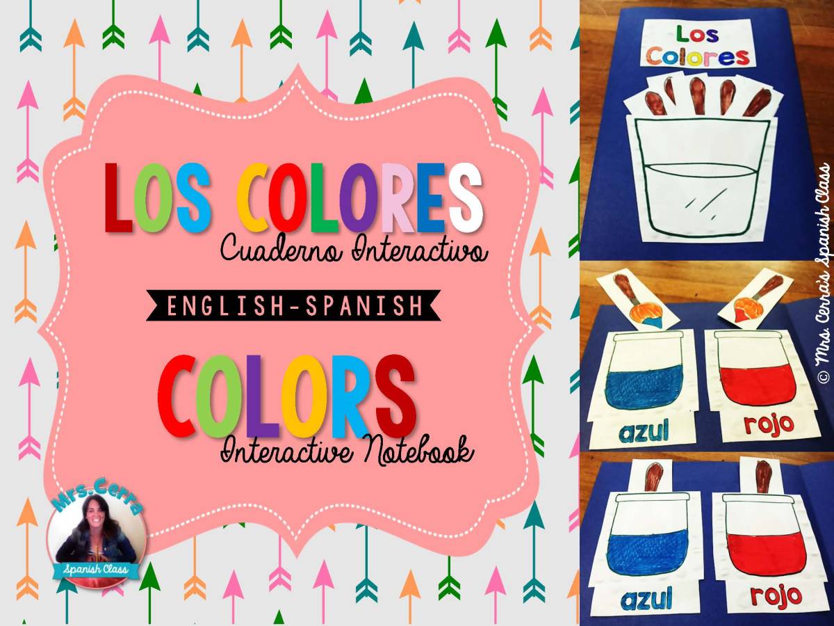An educational teaching resource from Teacher's Clipart entitled Spanish: Interactive Notebook - Colors downloadable at Teach Simple.