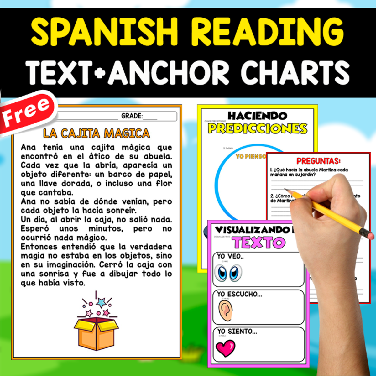 An educational teaching resource from EDITORIAL LAURA EDUCA entitled SPANISH READING TEXT | LA CAJITA MÁGICA downloadable at Teach Simple.