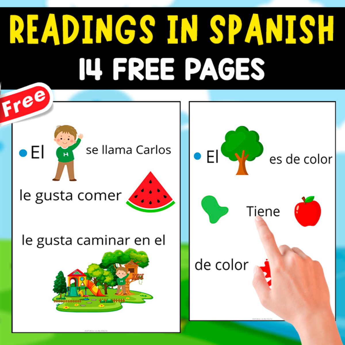 An educational teaching resource from EDITORIAL LAURA EDUCA entitled SPANISH READINGS | 14 FREE PAGES downloadable at Teach Simple.
