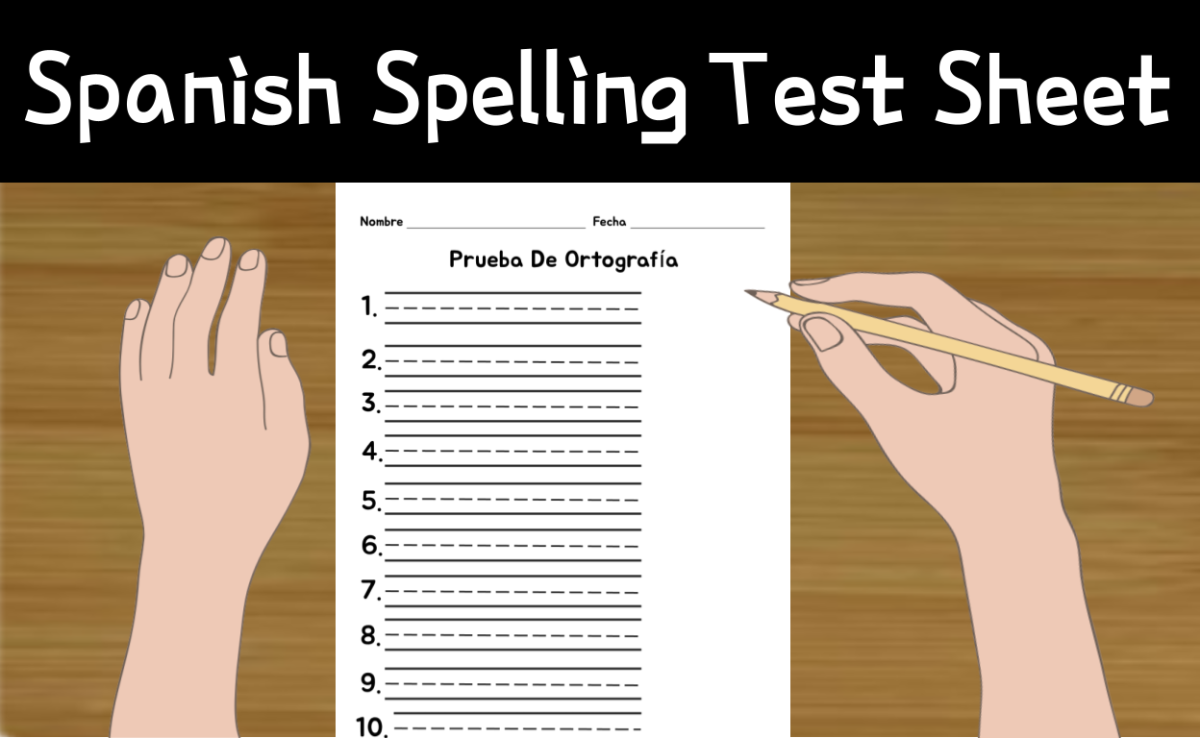 An educational teaching resource from CraftEdPrints entitled Spanish Spelling Test Sheet downloadable at Teach Simple.