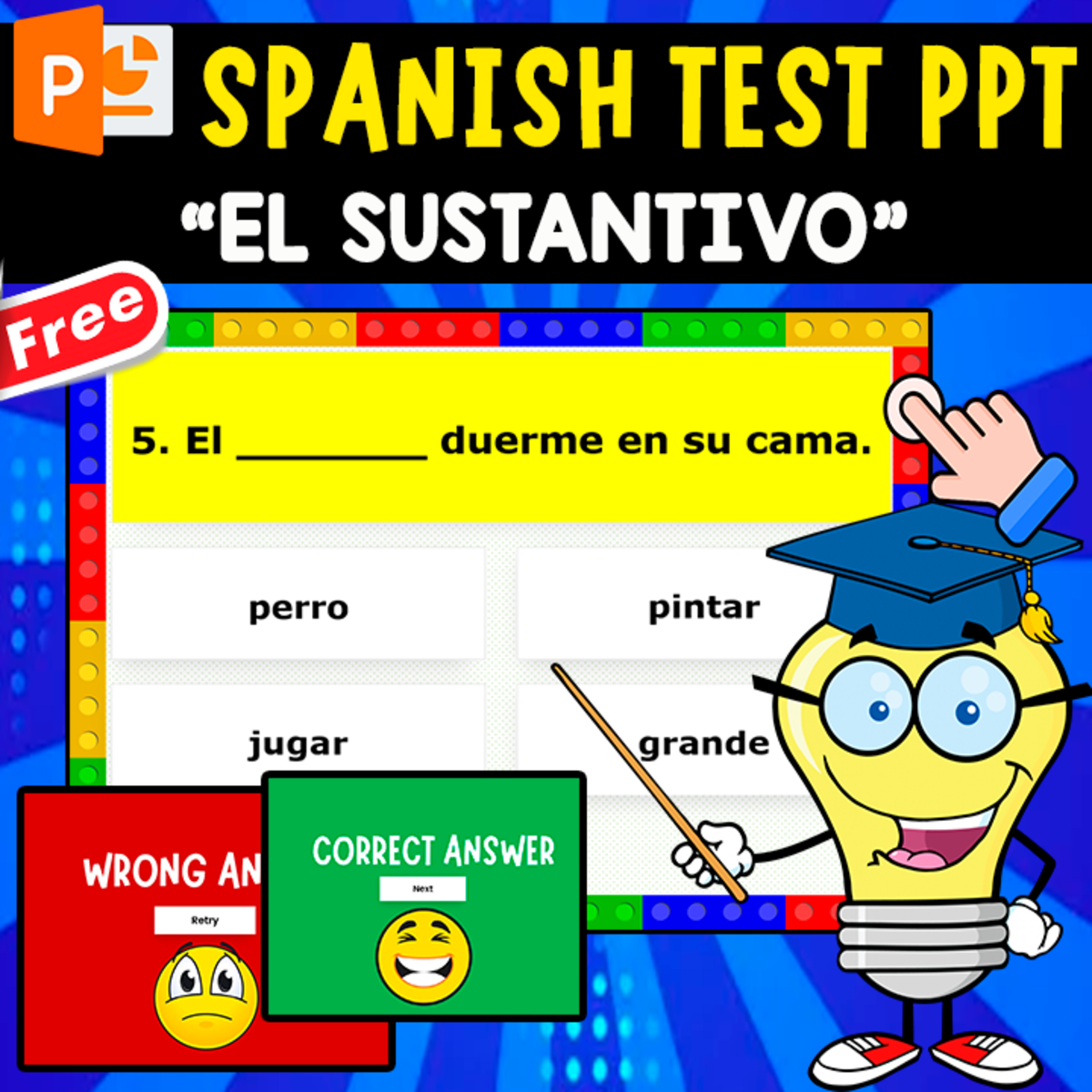 An educational teaching resource from EDITORIAL LAURA EDUCA entitled SPANISH TEST PPT | EL SUSTANTIVO downloadable at Teach Simple.