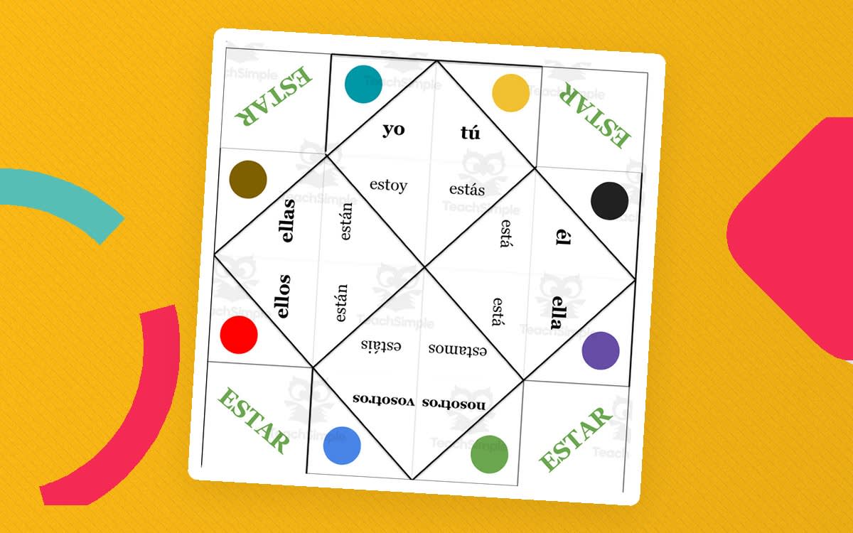 An educational teaching resource from Love Learning Languages entitled Spanish: Verb ESTAR Fortune Teller - present tense downloadable at Teach Simple.