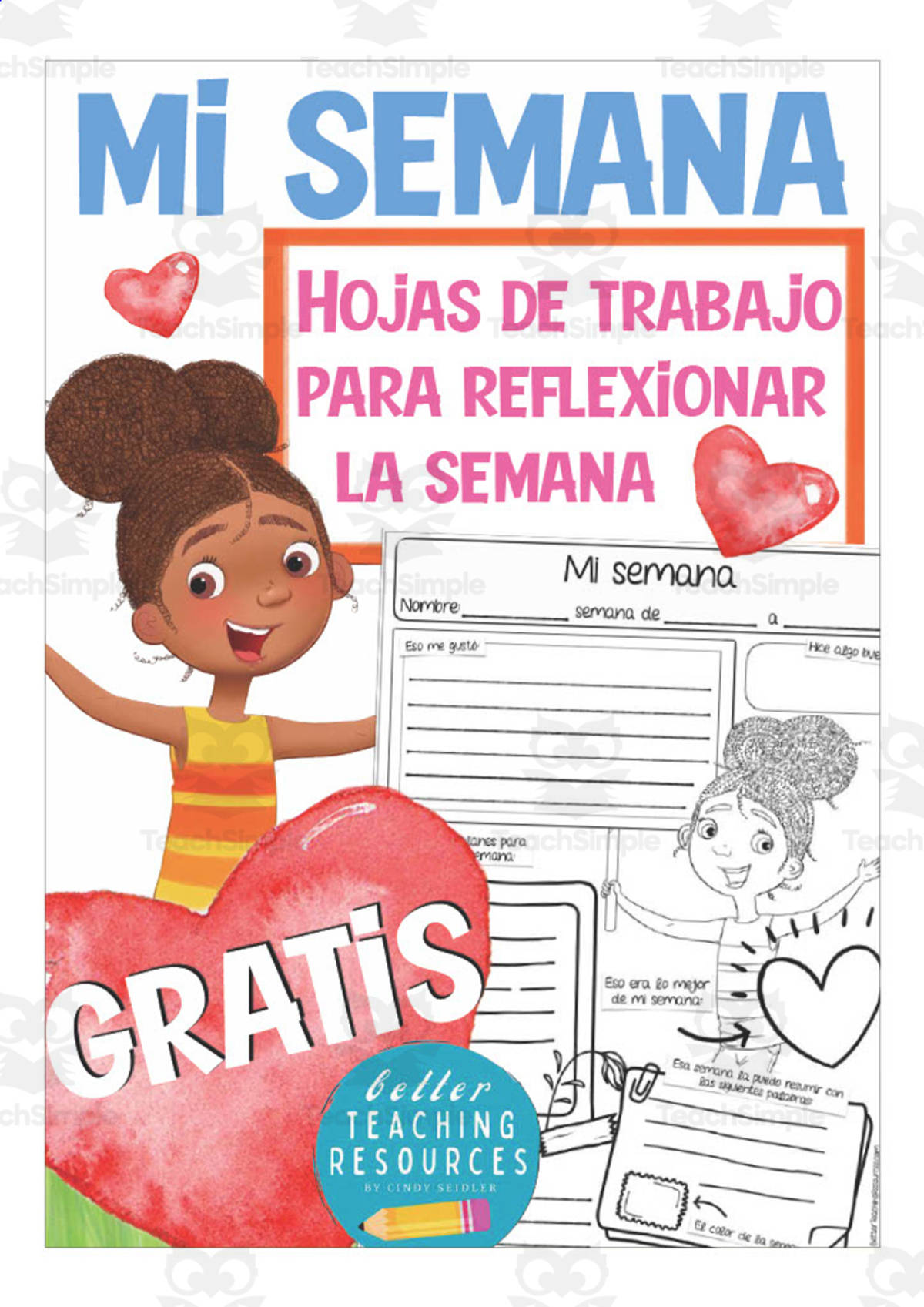 An educational teaching resource from Better Teaching Resources entitled Spanish: Weekly Reflection Worksheets downloadable at Teach Simple.