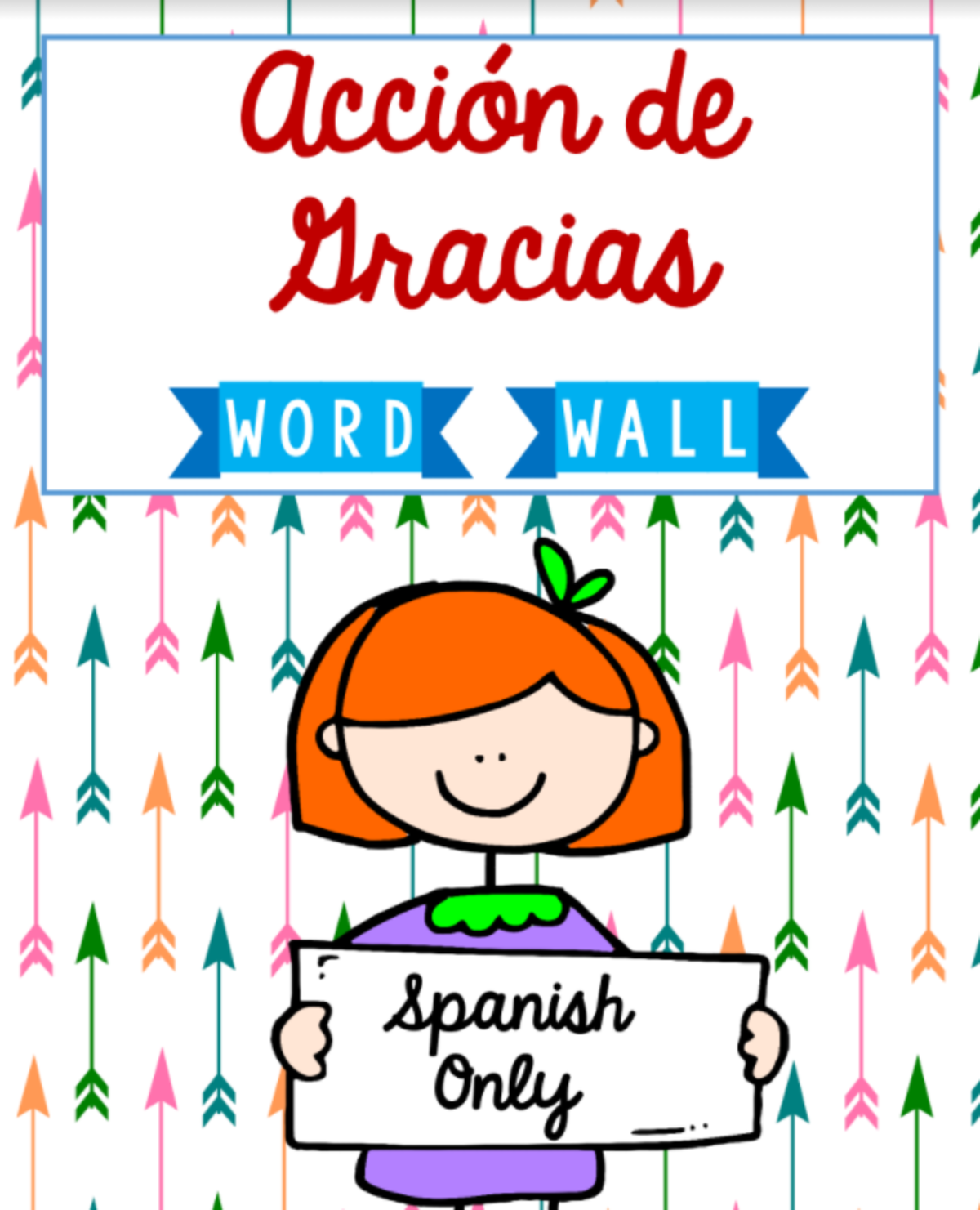 An educational teaching resource from Teacher's Clipart entitled Spanish Word Wall Cards - Thanksgiving downloadable at Teach Simple.