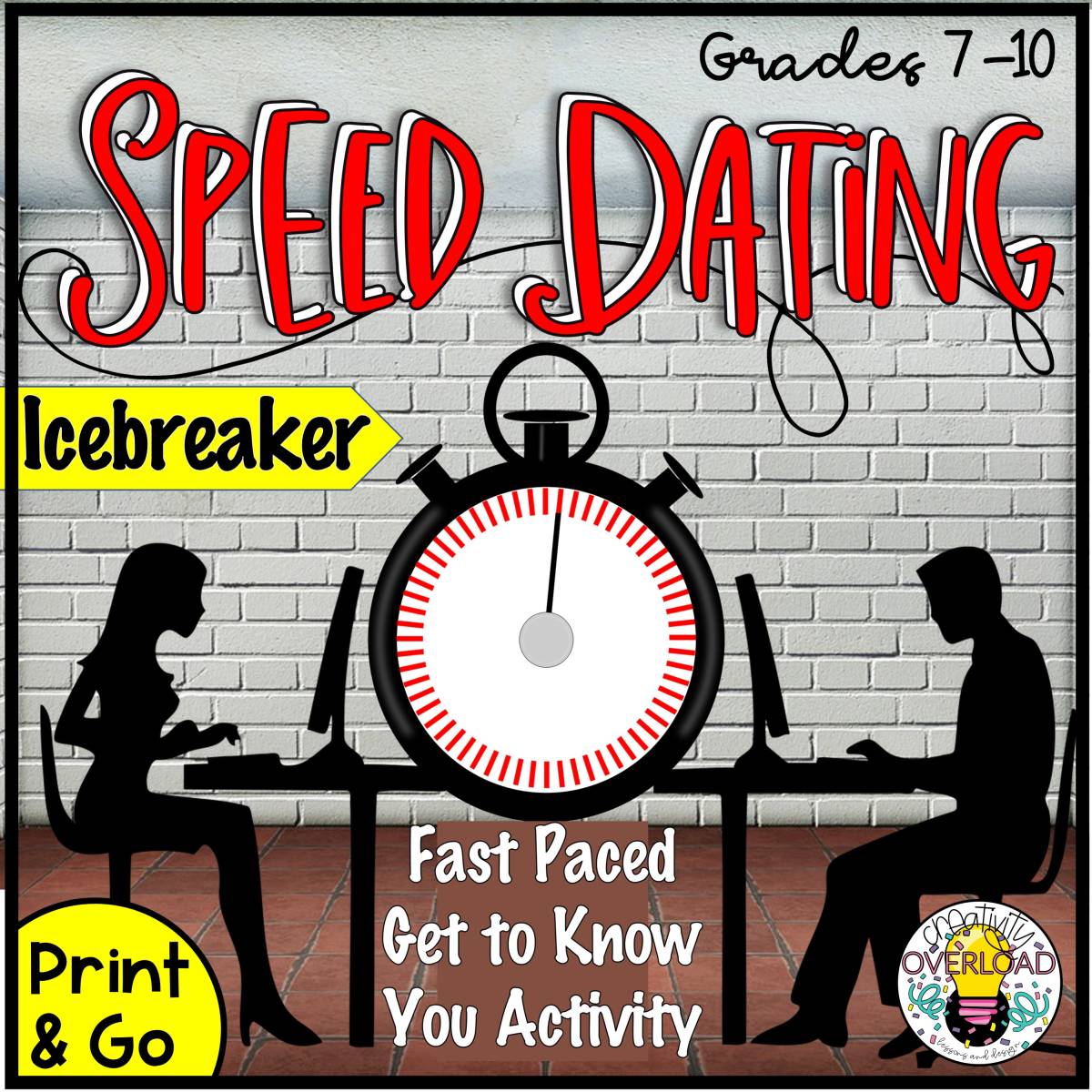 An educational teaching resource from Creativity Overload entitled Speed Dating Get to Know Activity for Older Grades downloadable at Teach Simple.