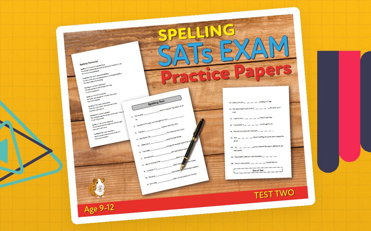 An educational teaching resource from Guinea Pig Education entitled Spelling Practice Papers - Test 2 (Age 9-12) downloadable at Teach Simple.