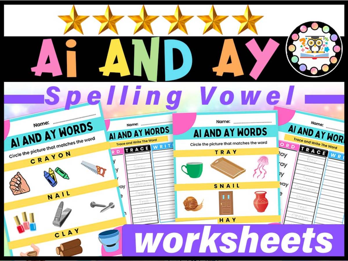 An educational teaching resource from LAMO entitled Spelling Vowel Teams AI and AY | Long A Vowel Teams Phonics AI and AY downloadable at Teach Simple.