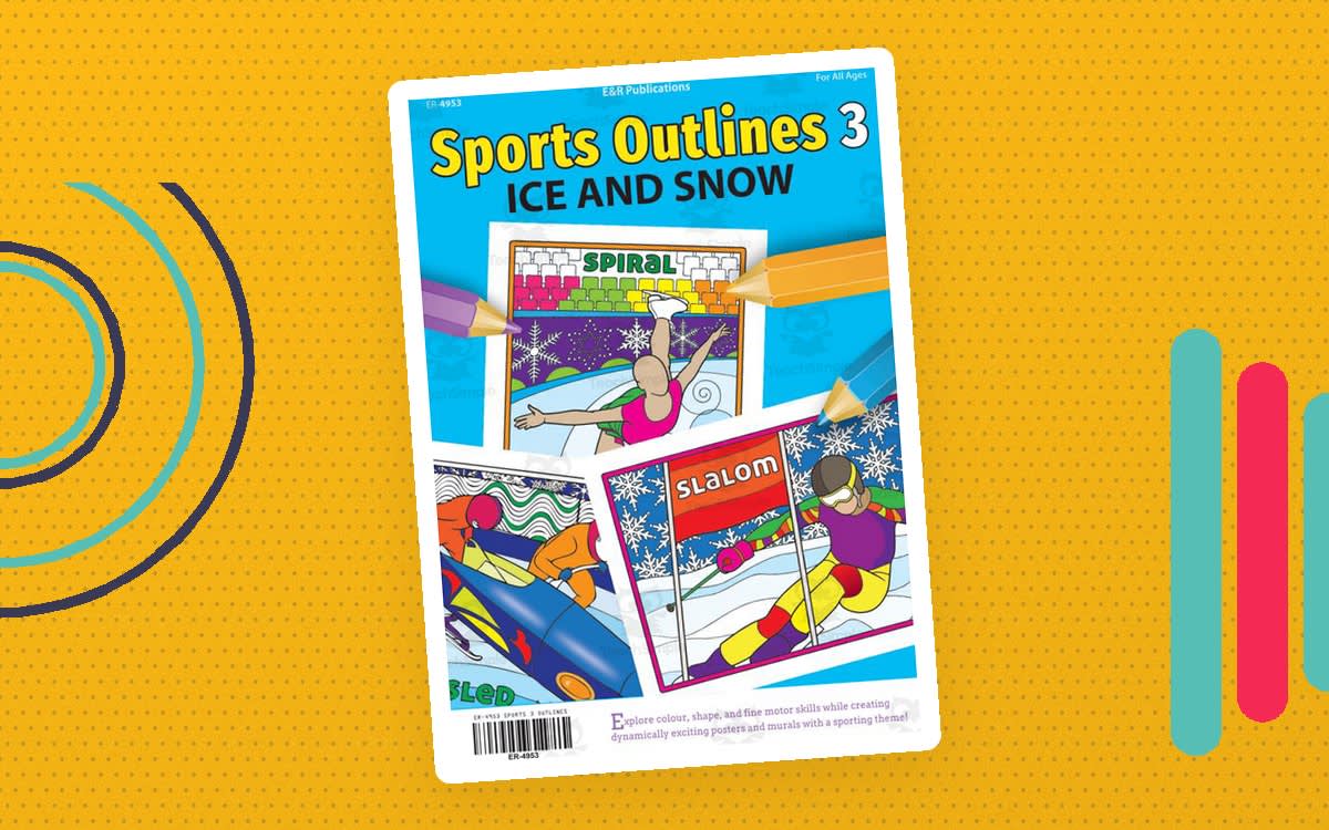 An educational teaching resource from E & R Publications entitled Sports 3 Outlines Colouring Book (Winter) downloadable at Teach Simple.