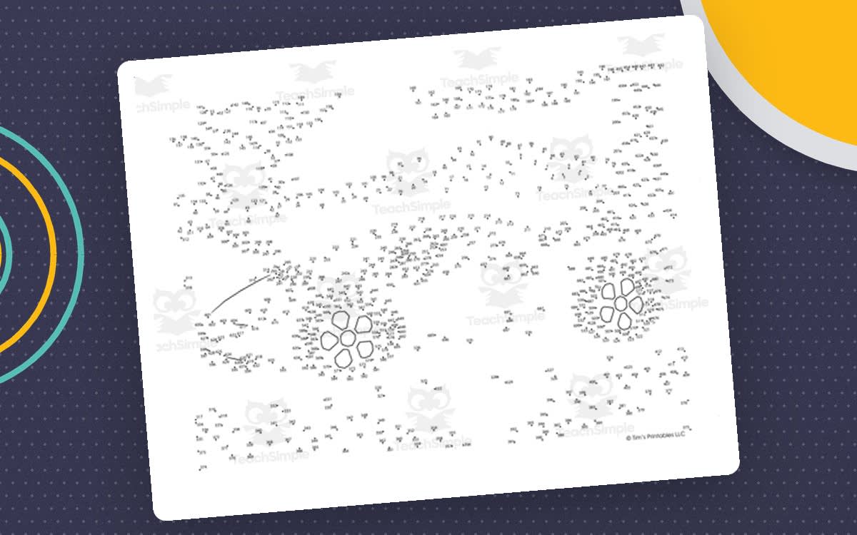 An educational teaching resource from Tim's Printables entitled Sports Car Dot-to-Dot – 699-Dot Extreme Puzzle downloadable at Teach Simple.