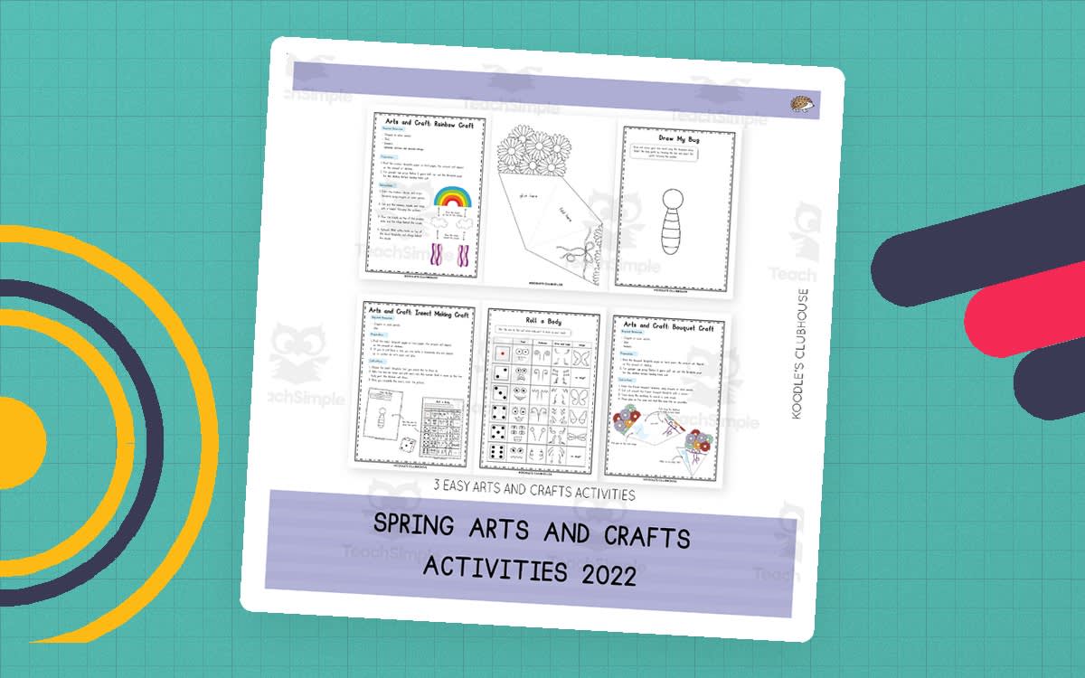 An educational teaching resource from Koodles Clubhouse entitled Spring Arts and Crafts Activity downloadable at Teach Simple.