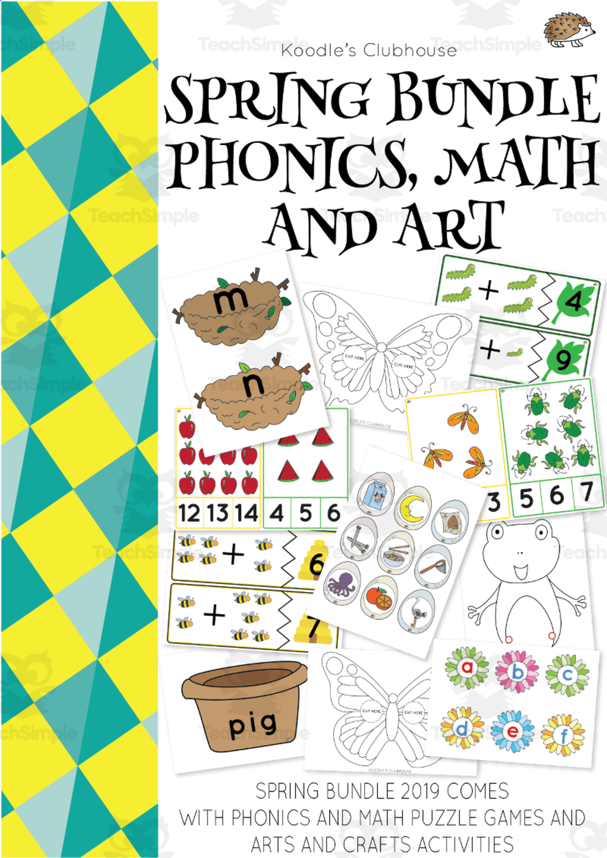 An educational teaching resource from Koodles Clubhouse entitled Spring Bundle 1 downloadable at Teach Simple.