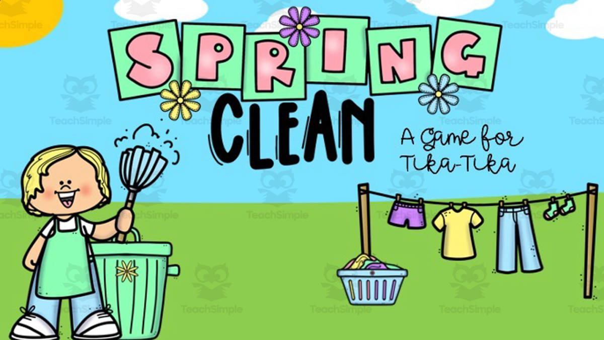 An educational teaching resource from Joyful Noise Teaching entitled Spring Cleaning Tika-tika Music Game downloadable at Teach Simple.