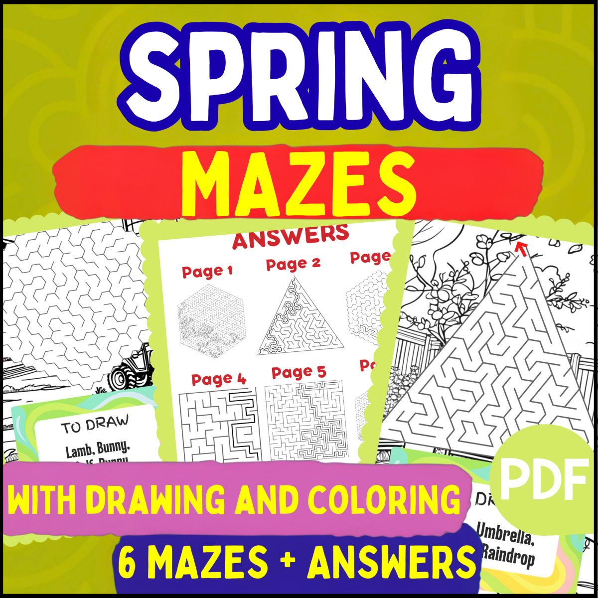 An educational teaching resource from Cored Education entitled Spring Mazes (PDF) downloadable at Teach Simple.