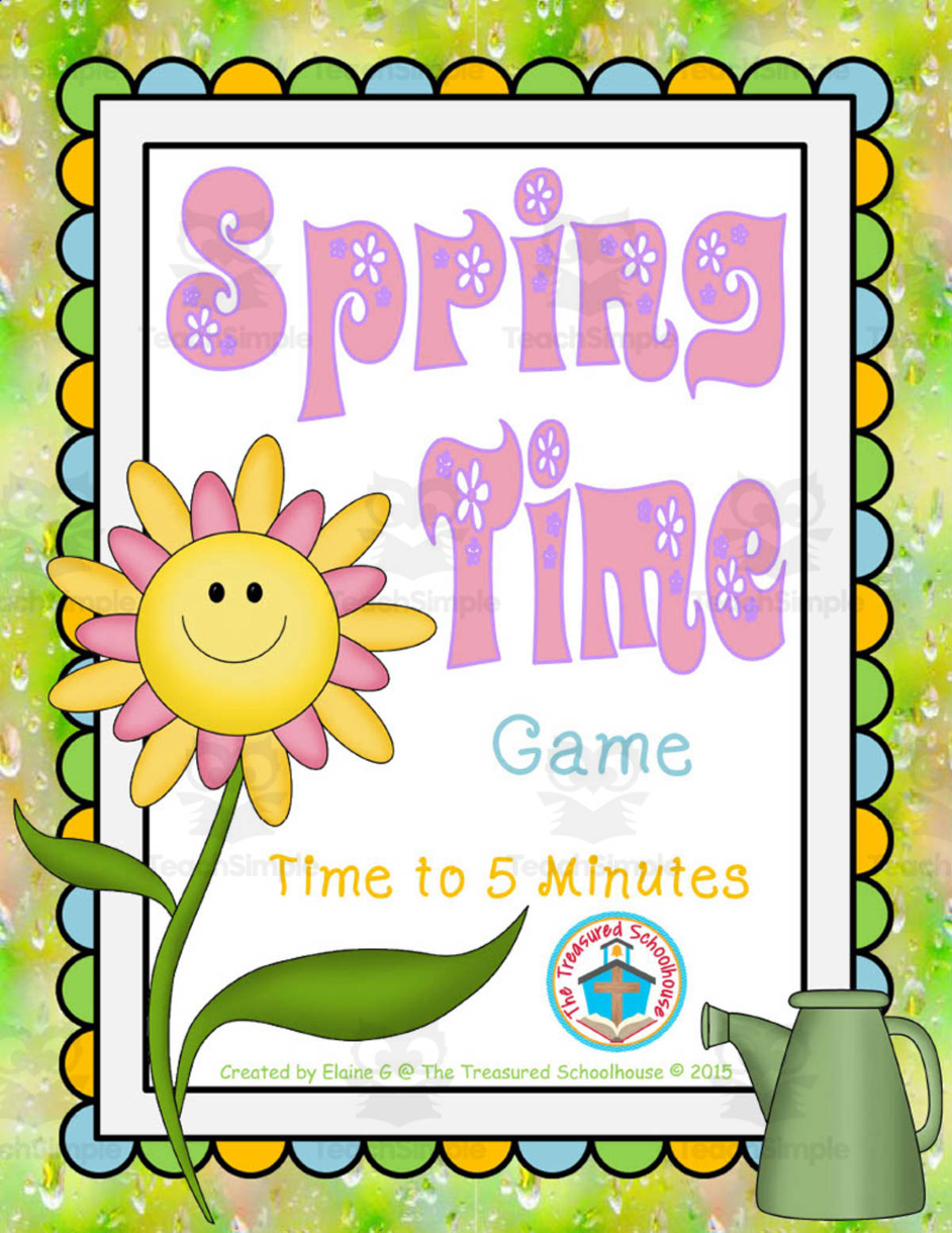 An educational teaching resource from The Treasured Schoolhouse entitled Spring Time Game downloadable at Teach Simple.