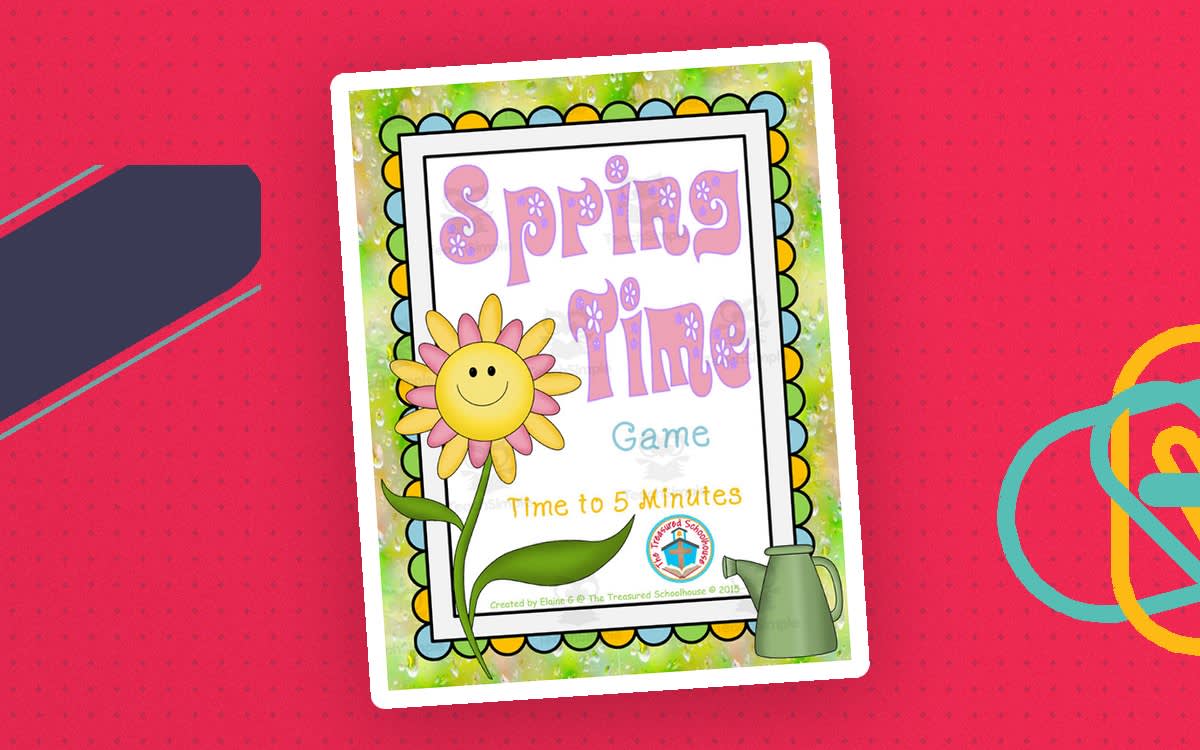 An educational teaching resource from The Treasured Schoolhouse entitled Spring Time Game downloadable at Teach Simple.