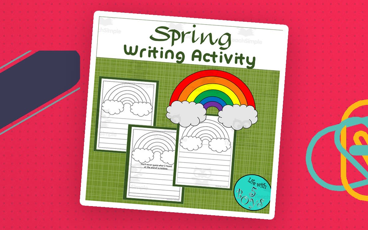 An educational teaching resource from Life with 5 Boys entitled Spring Writing Activity downloadable at Teach Simple.