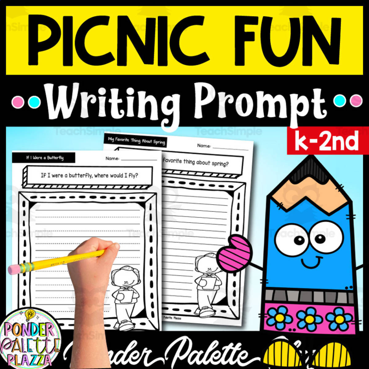 An educational teaching resource from Ponder Palette Plazza entitled Springtime Picnic Fun - Writing Prompt downloadable at Teach Simple.