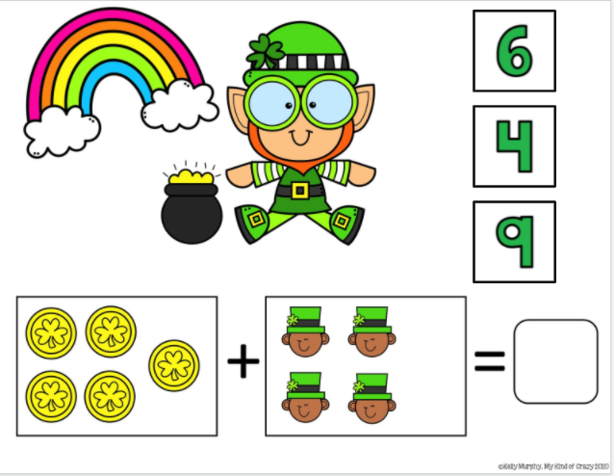 An educational teaching resource from My Kind of Crazy entitled St Patrick's Day Addition Through 20 Google Slides downloadable at Teach Simple.