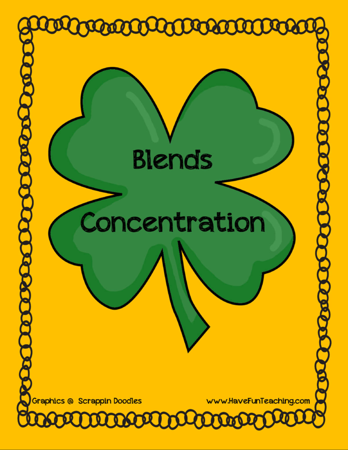 An educational teaching resource from Have Fun Teaching entitled St. Patrick's Day Blends Activity downloadable at Teach Simple.