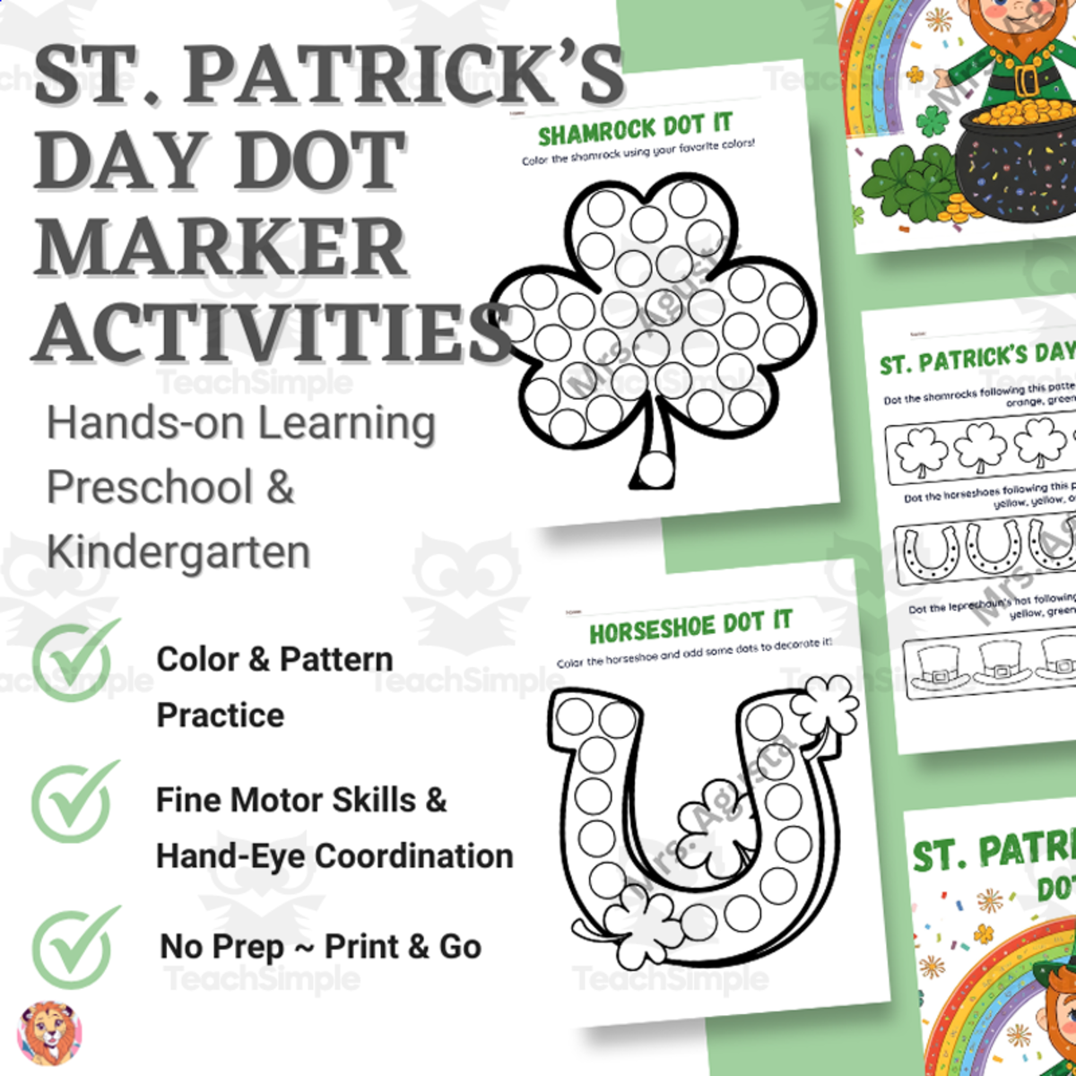 St. Patrick's Day Dot Marker Activities | Color & Pattern Practice | P preview
